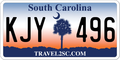 SC license plate KJY496