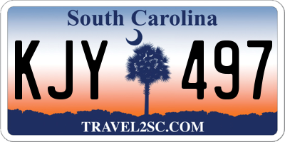 SC license plate KJY497