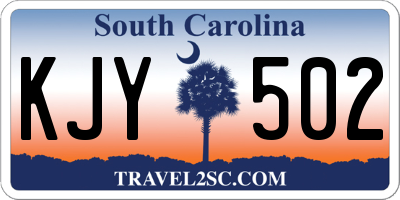 SC license plate KJY502