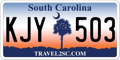 SC license plate KJY503