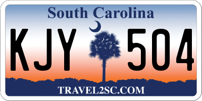 SC license plate KJY504