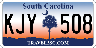 SC license plate KJY508