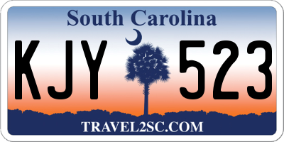 SC license plate KJY523