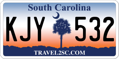 SC license plate KJY532