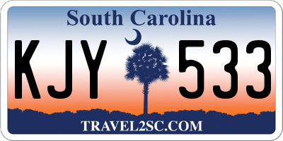 SC license plate KJY533