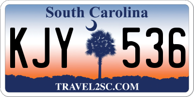 SC license plate KJY536