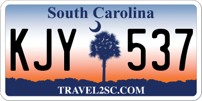 SC license plate KJY537
