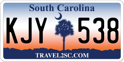 SC license plate KJY538