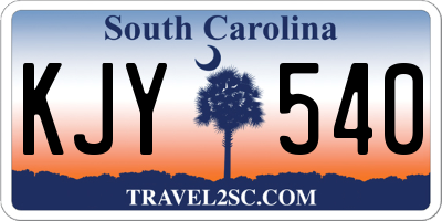 SC license plate KJY540
