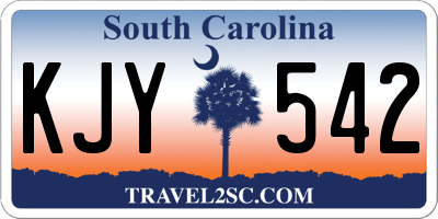 SC license plate KJY542