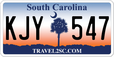 SC license plate KJY547