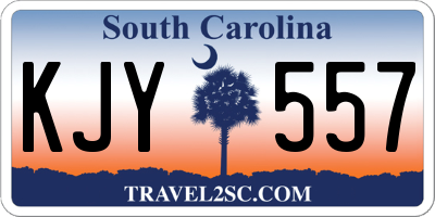 SC license plate KJY557