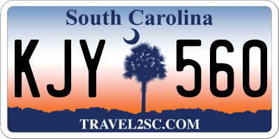 SC license plate KJY560