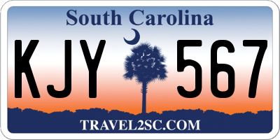 SC license plate KJY567