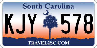 SC license plate KJY578