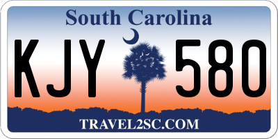 SC license plate KJY580