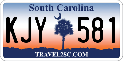 SC license plate KJY581