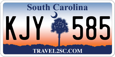 SC license plate KJY585