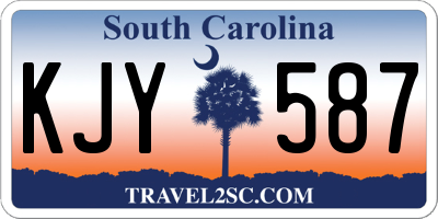 SC license plate KJY587