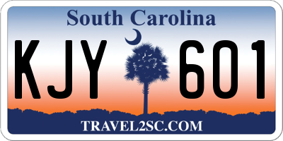 SC license plate KJY601