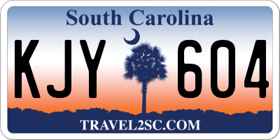 SC license plate KJY604