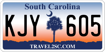 SC license plate KJY605