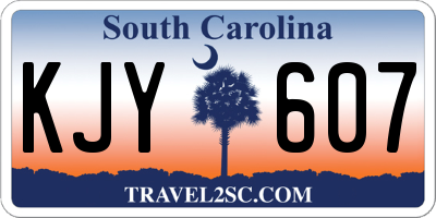 SC license plate KJY607