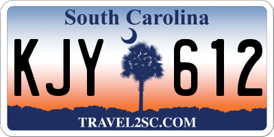 SC license plate KJY612