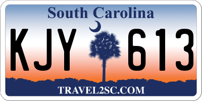 SC license plate KJY613