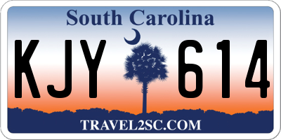 SC license plate KJY614