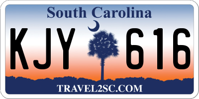 SC license plate KJY616