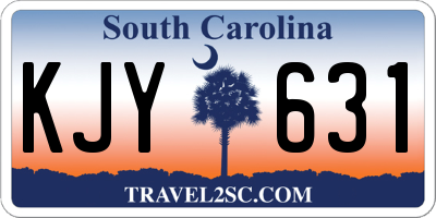 SC license plate KJY631