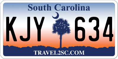 SC license plate KJY634