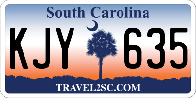 SC license plate KJY635