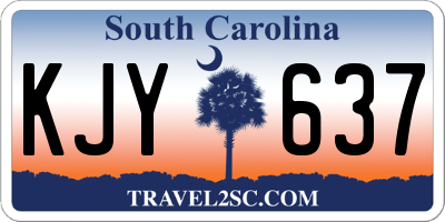 SC license plate KJY637