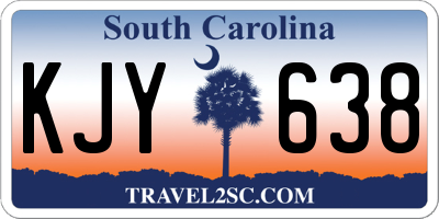 SC license plate KJY638