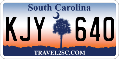 SC license plate KJY640