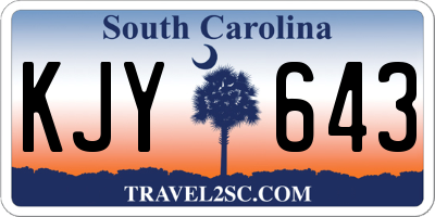 SC license plate KJY643