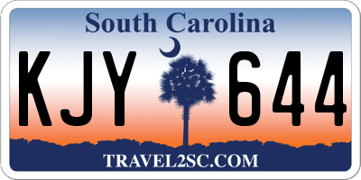 SC license plate KJY644