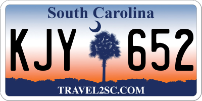 SC license plate KJY652