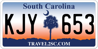 SC license plate KJY653
