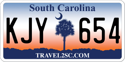 SC license plate KJY654