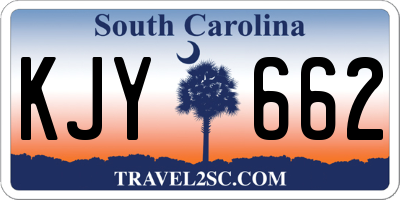 SC license plate KJY662