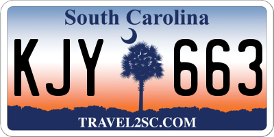 SC license plate KJY663
