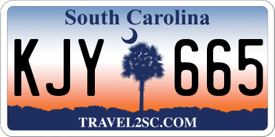 SC license plate KJY665