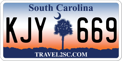 SC license plate KJY669