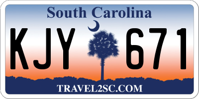 SC license plate KJY671