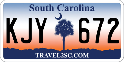 SC license plate KJY672