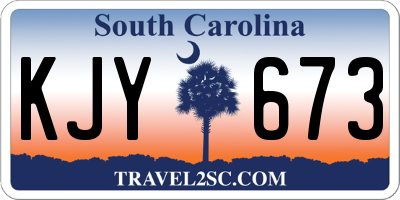 SC license plate KJY673
