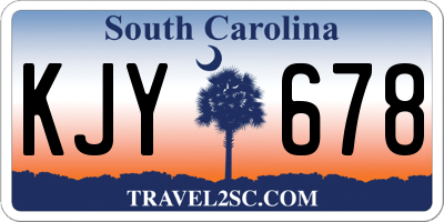 SC license plate KJY678